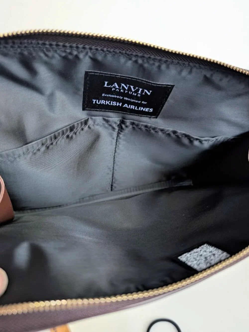 Lanvin Parfums for Turkish Airlines Amenity Kit Toiletry Travel Pouch Bag